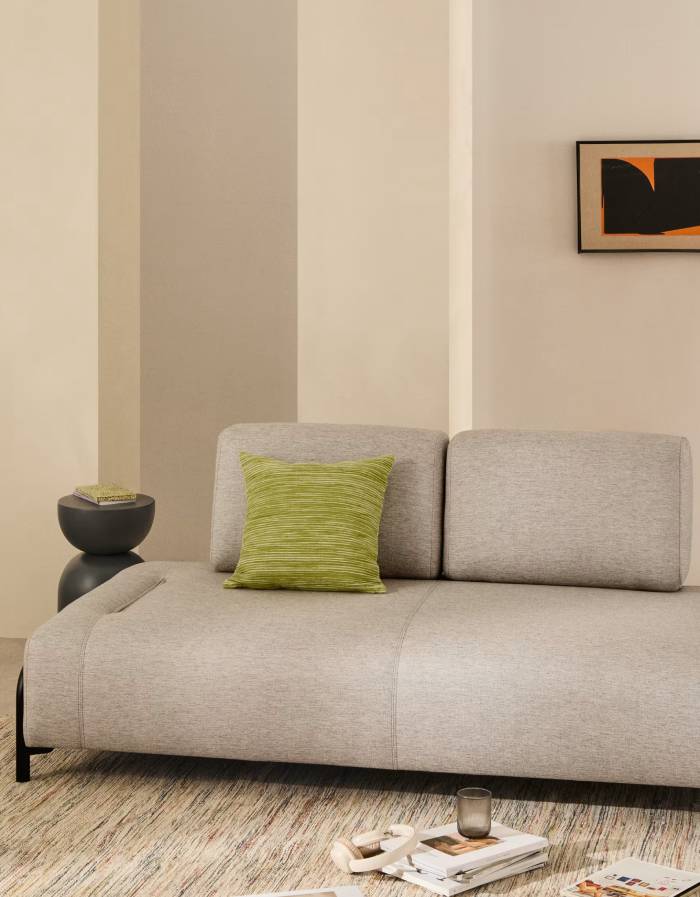 MODULE COMPO 2 PLACES AVEC STRUCTURE EN METAL GRIS