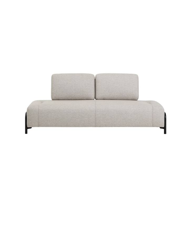 MODULE COMPO 2 PLACES AVEC STRUCTURE EN METAL GRIS