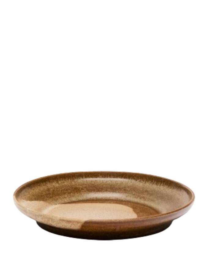 ASSIETTE PLATE NAGOLI EN CERAMIQUE MARRON