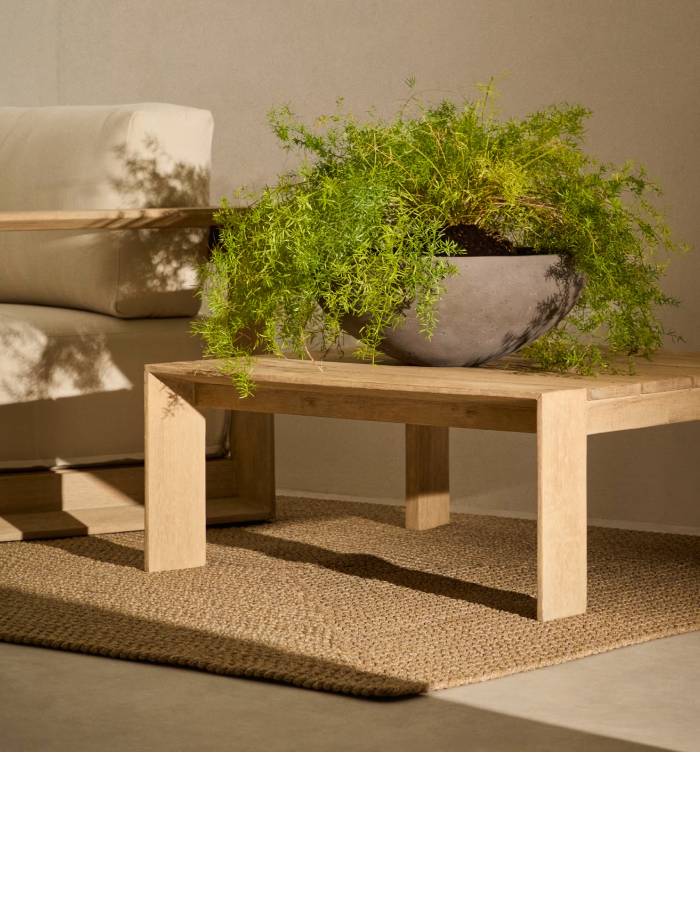 SET DE 2 CACHE-POTS NURA EN CIMENT COULEUR TERRACOTTA Ø55 CM