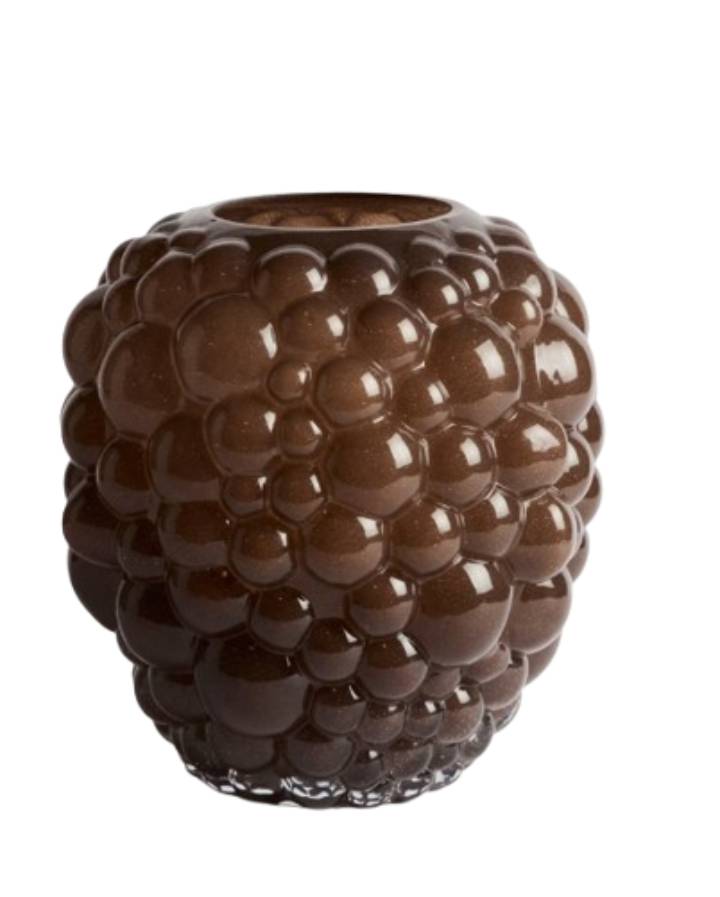 VASE MURE EN VERRE MARRON 30 CM