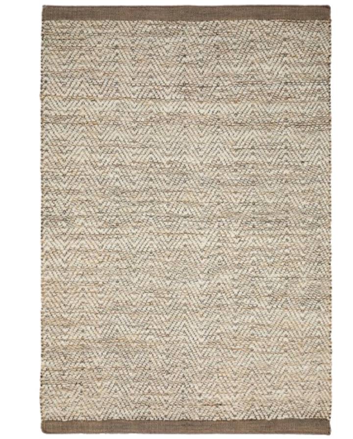 Tapis Arpe en jute jacquard beige 160 x 230 cm