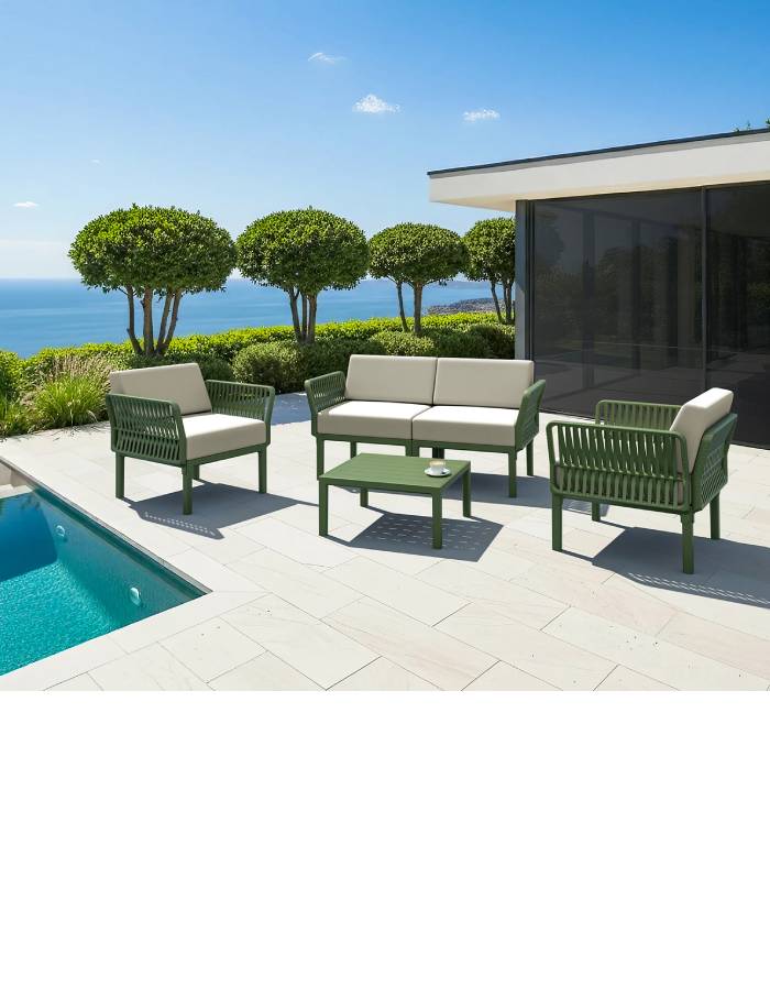 PORTOFINO LOUNGE SET VERT OLIVE