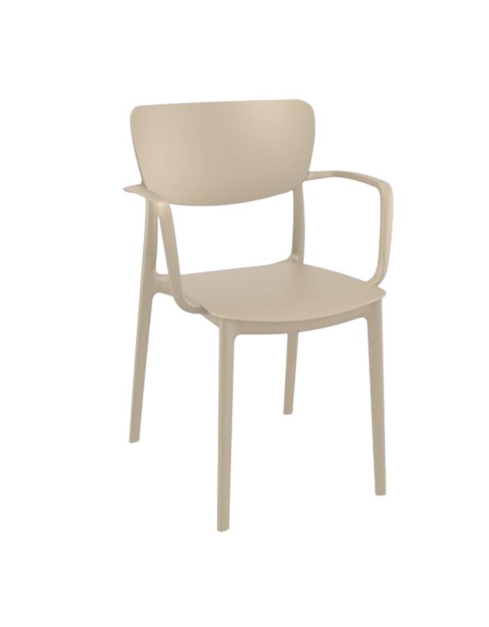 LISA CHAISE TAUPE AVEC ACCOUDOIRS